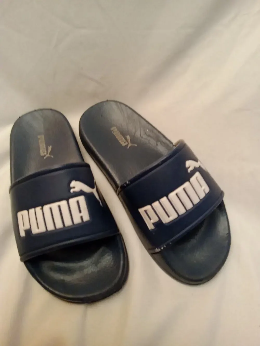 PUMA COOL CAT 2.0 V SPORT Boy's Size 12.5 NAVY SLIP ON SLIDES SANDALS